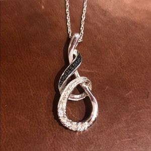 Sapphire and Diamond Pennant Necklace